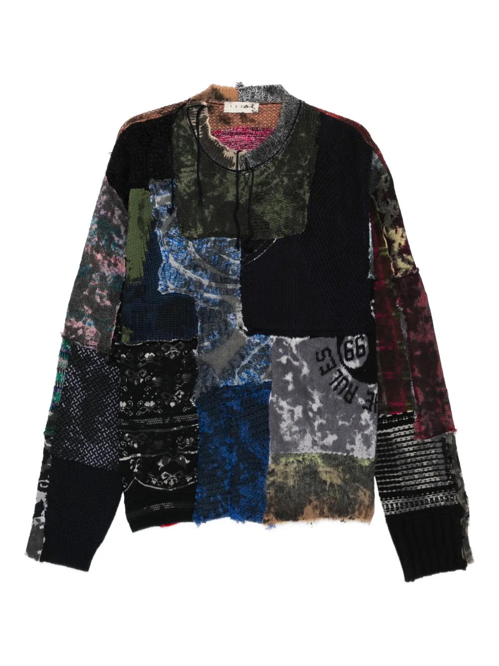 Paura Utopia patchwork sweater | Black | Image 1