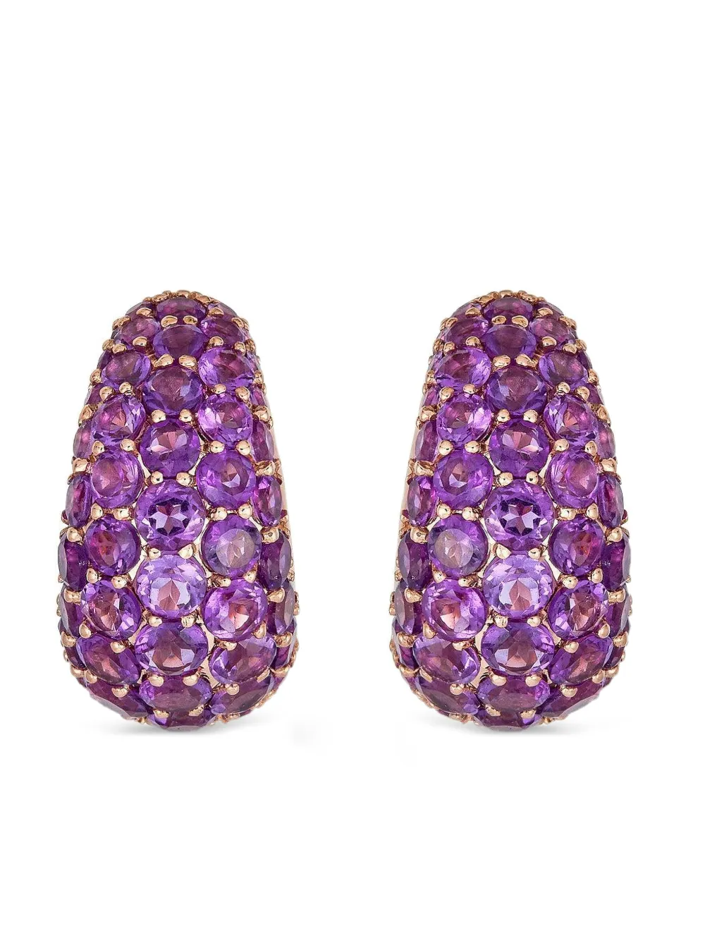 Piranesi 18K rose gold amethyst earrings - Rosa