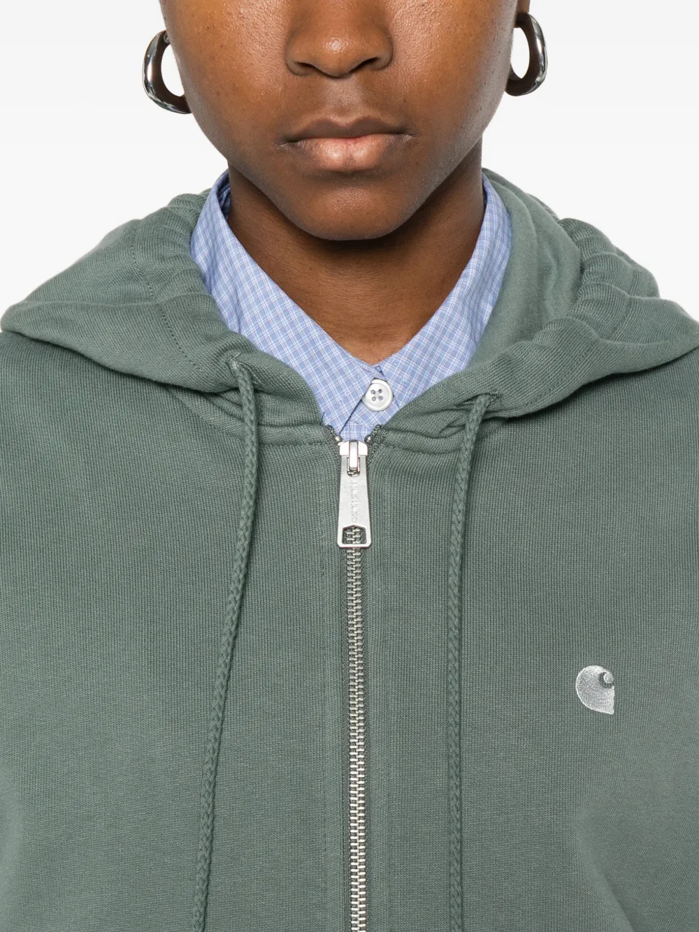 Carhartt Hooded Zip Jacket In Green