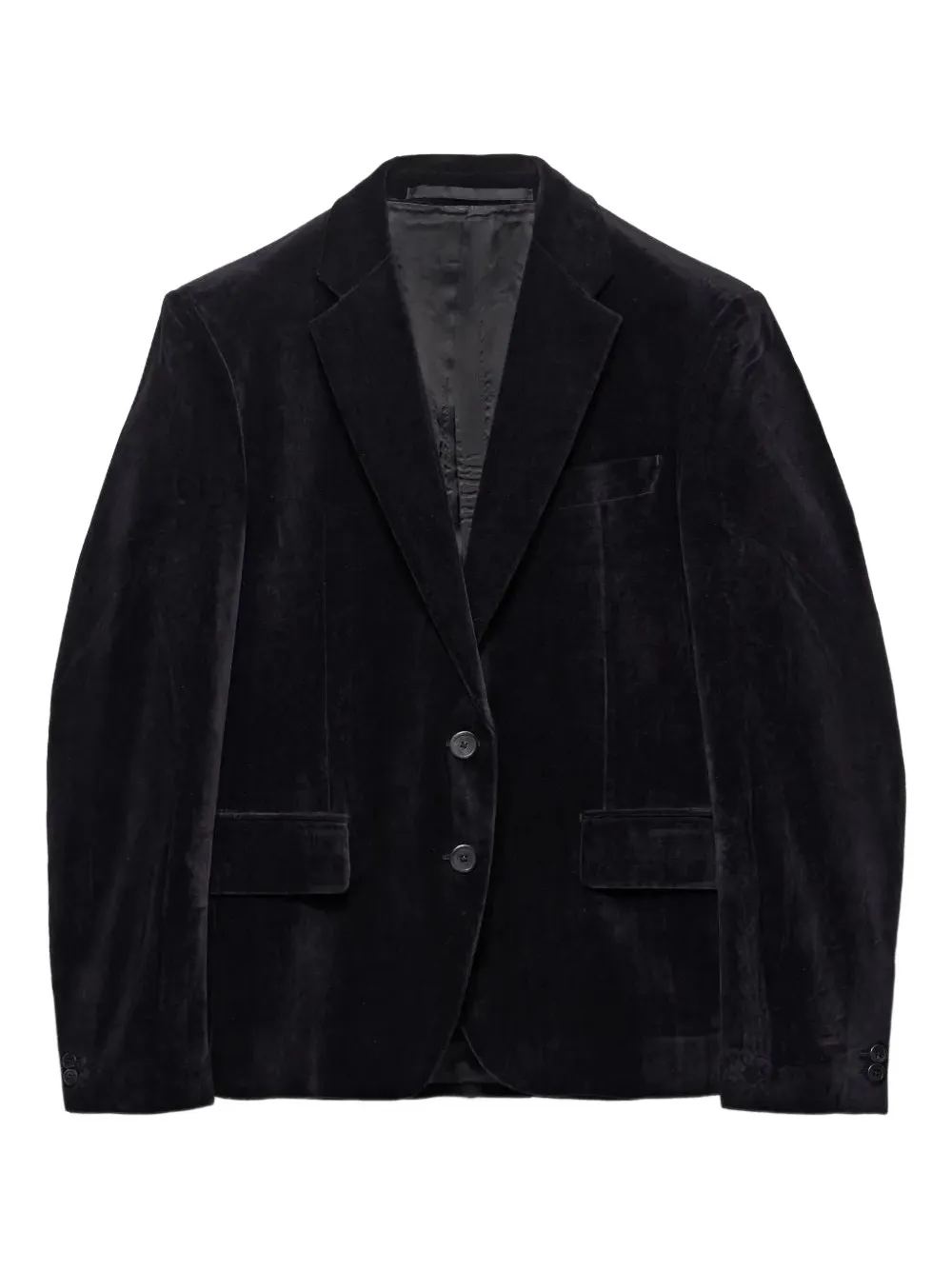 Prada velvet single-breasted jacket - Nero
