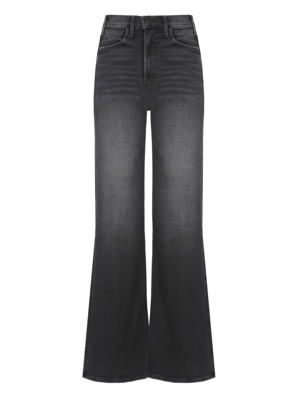 Mother The Hustler Roller Belt-loop Flared Jeans In Gray