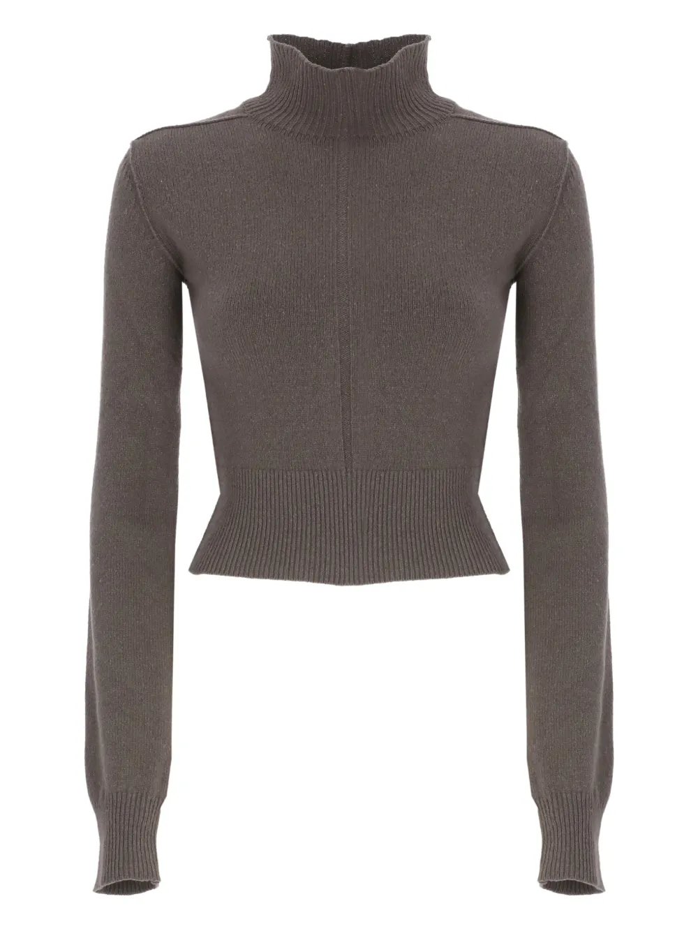 Rick Owens high-neck ribbed sweater - Grigio