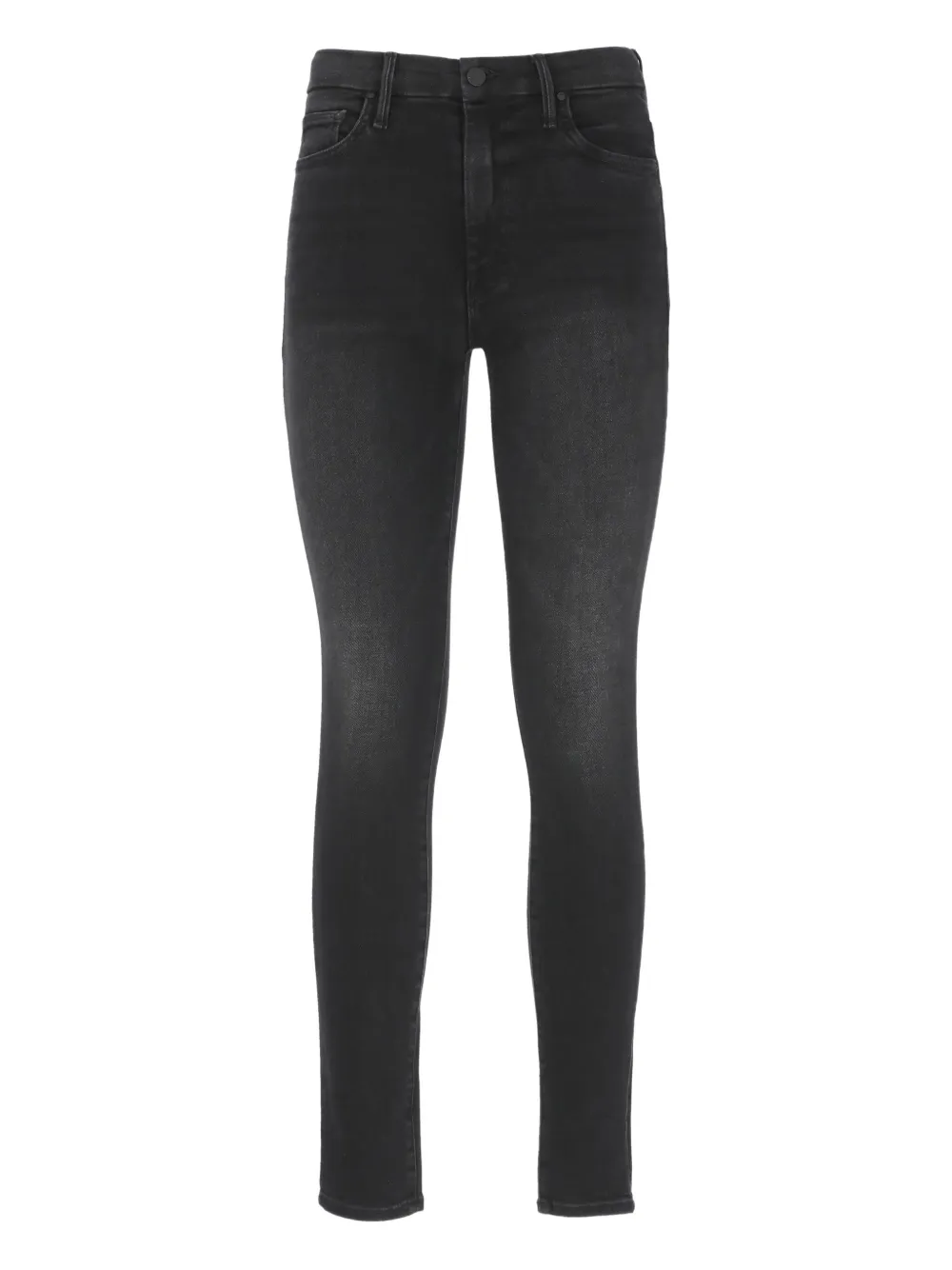 MOTHER High Waisted Looker belt-loop five-pocket jeans - Nero