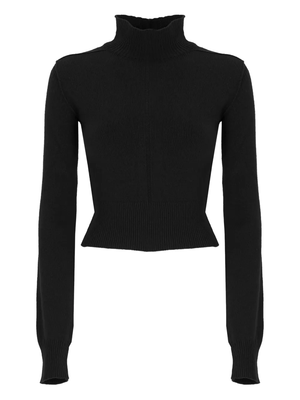 Rick Owens high-neck ribbed sweater - Black