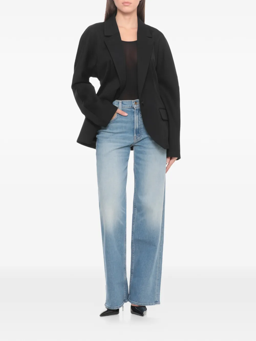 MOTHER five-pocket wide-leg jeans - Blauw