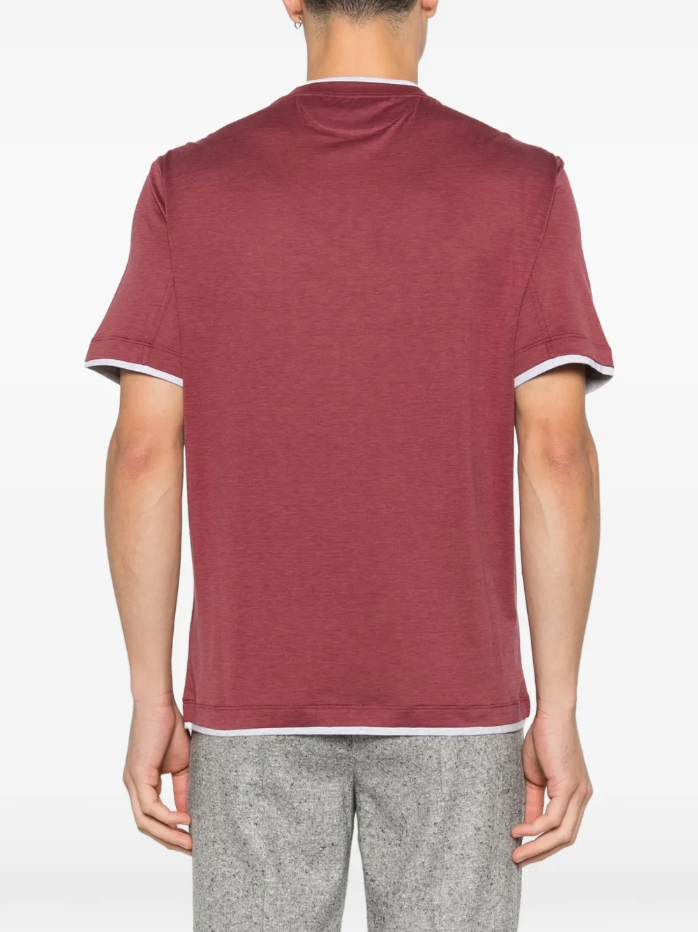 Brunello Cucinelli T-shirt met ronde hals Rood