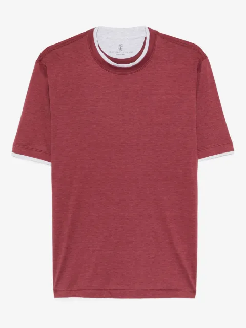 Brunello Cucinelli playera con cuello redondo