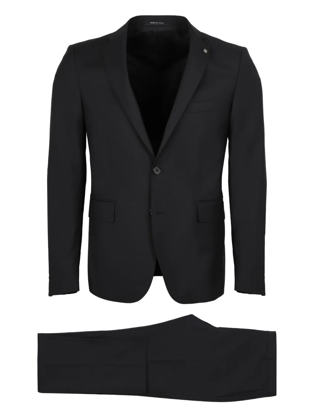 Tagliatore single-breasted virgin wool suit | Black | Image 1