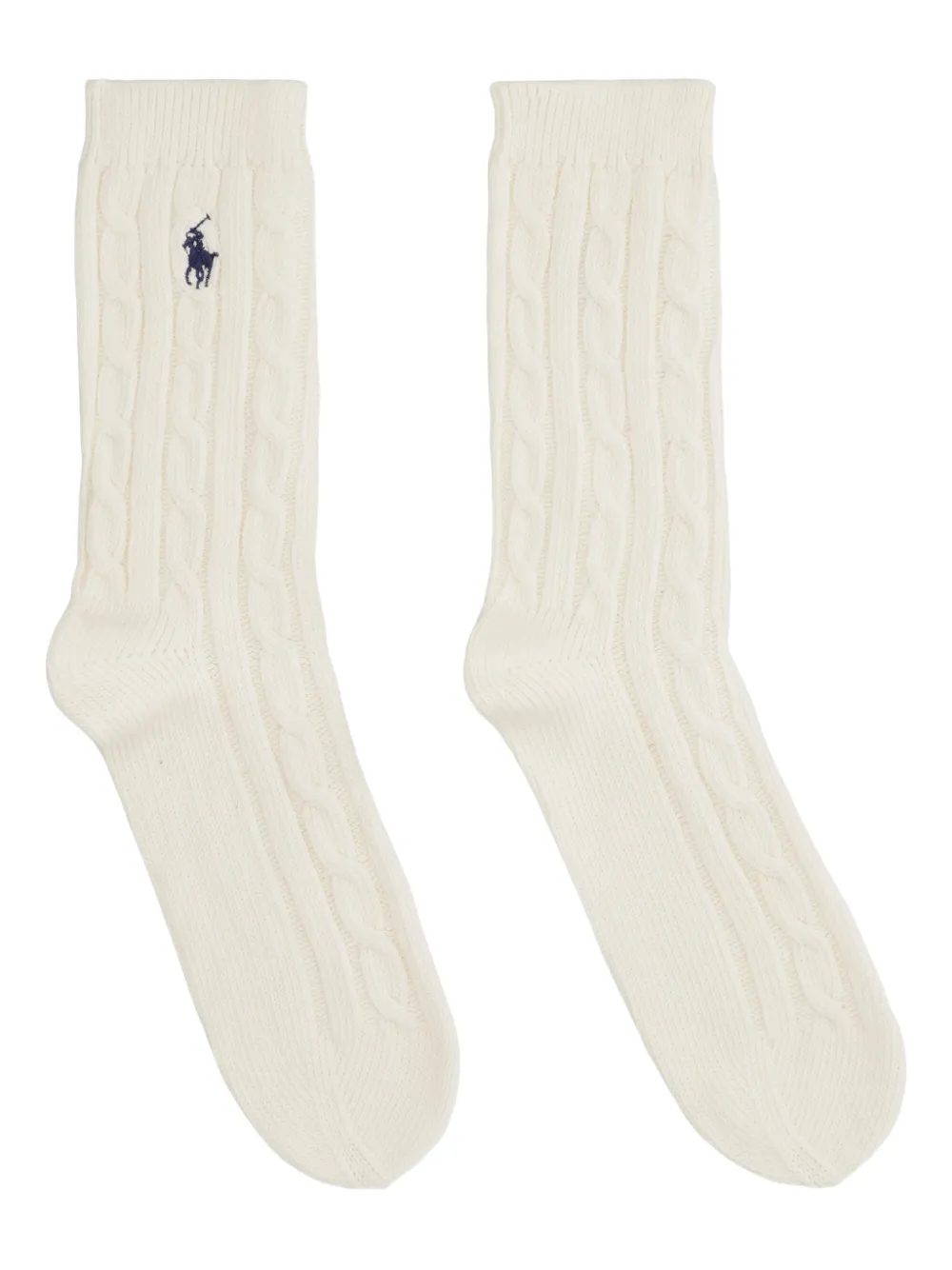 Polo Ralph Lauren Kabelgebreide katoenen sokken Beige