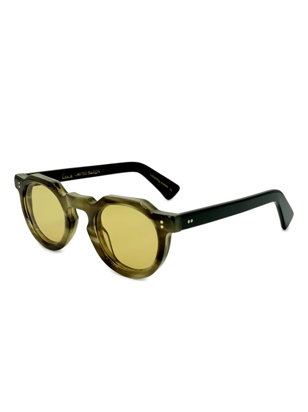 Lesca Crown round-frame sunglasses - Bruin