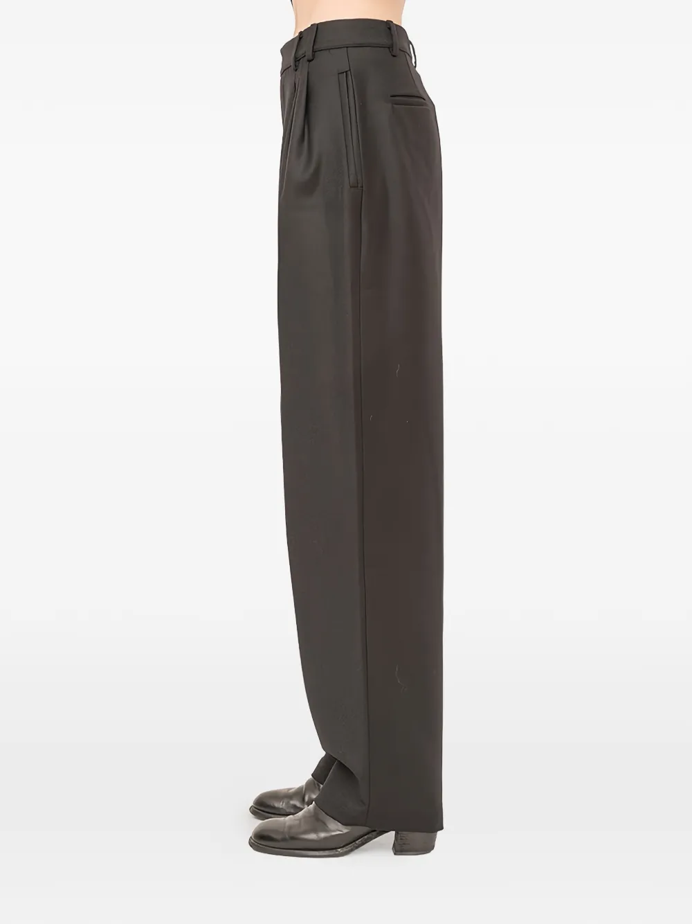 Andrea Ya'aqov pleated belt-loop trousers - Zwart