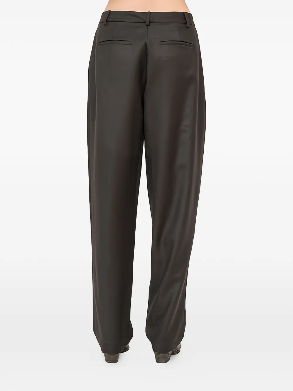  Andrea Ya'aqov Pleated Belt-loop Trousers - Black 
