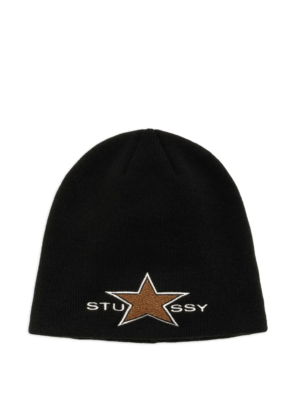 Stussy Star-embroidered Beanie Hat In Black