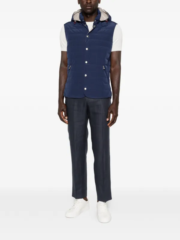Brunello Cucinelli ダウンベスト | ブルー | FARFETCH JP