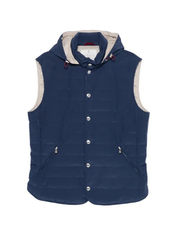 Brunello Cucinelli ダウンベスト | ブルー | FARFETCH JP