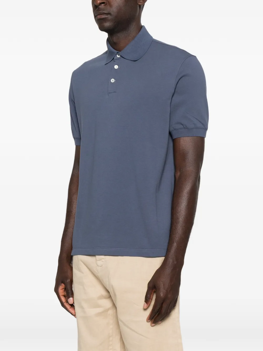Brunello Cucinelli Poloshirt met korte mouwen Blauw