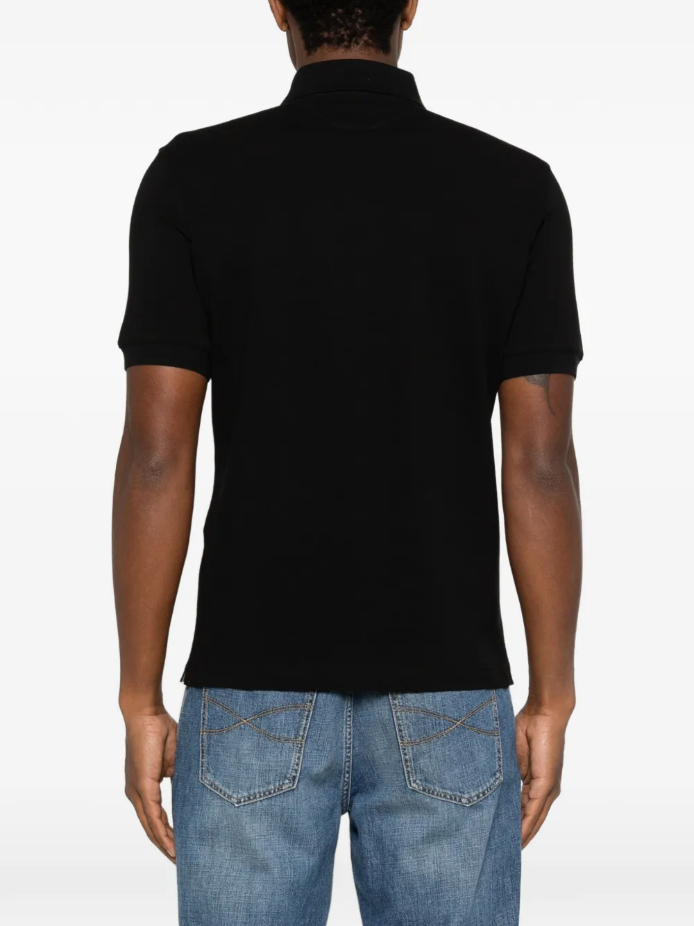 Brunello Cucinelli Poloshirt met korte mouwen Zwart