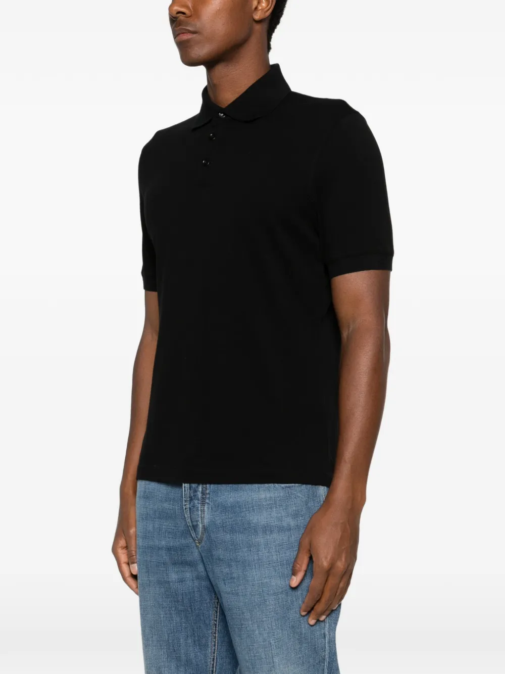 Brunello Cucinelli Poloshirt met korte mouwen Zwart