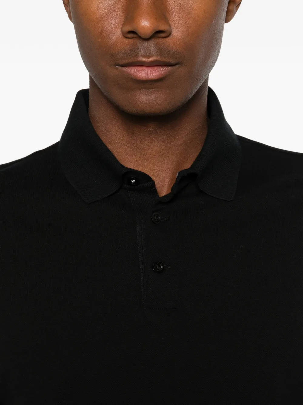 Brunello Cucinelli Poloshirt met korte mouwen Zwart