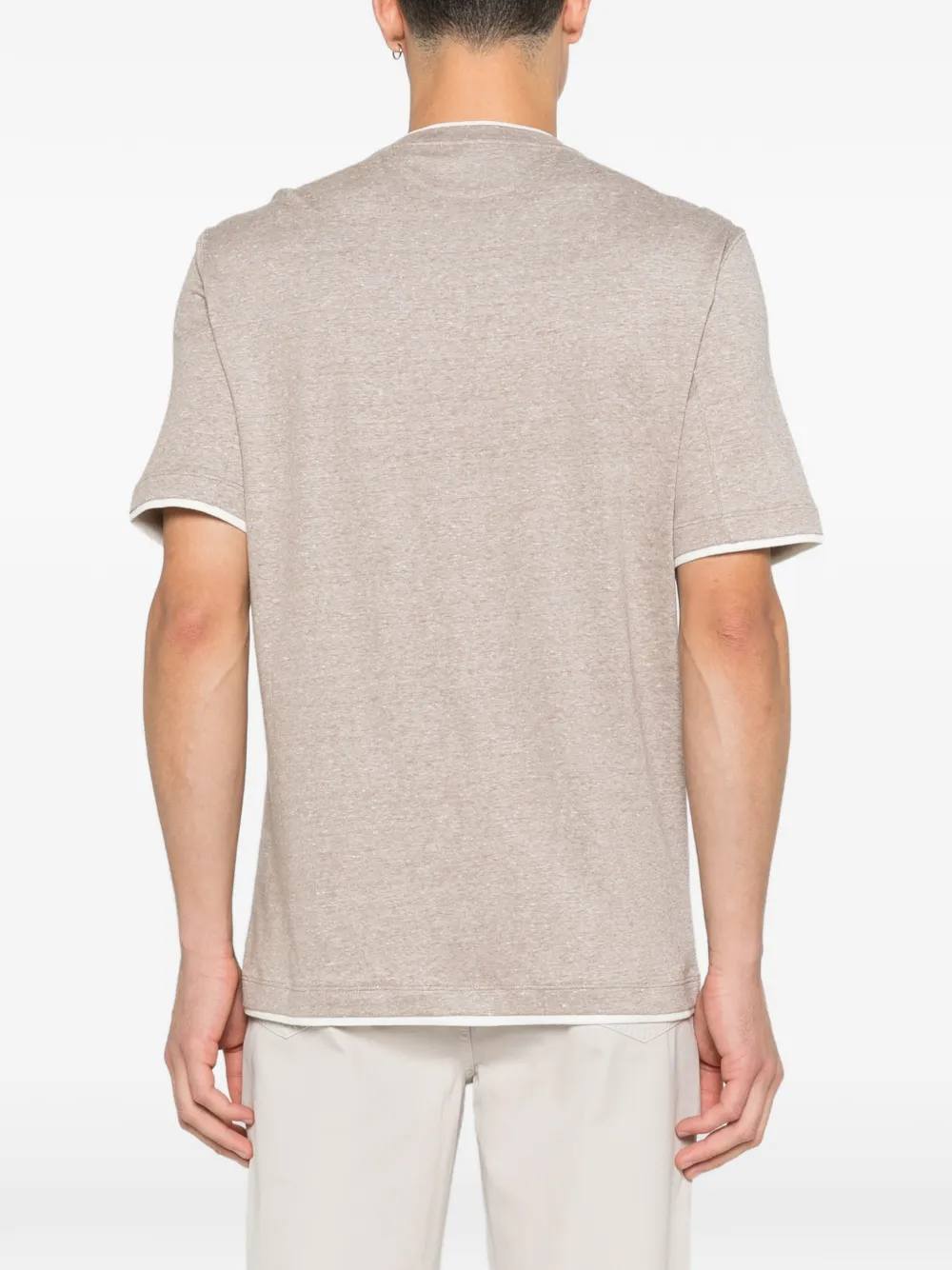 Brunello Cucinelli T-shirt met afwerking Beige