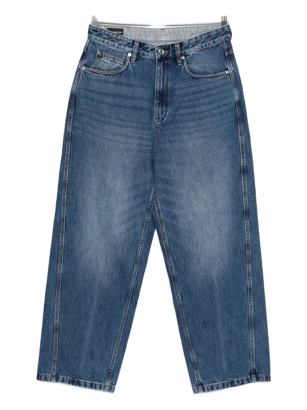 Emporio Armani logo-plaque jeans - Blu