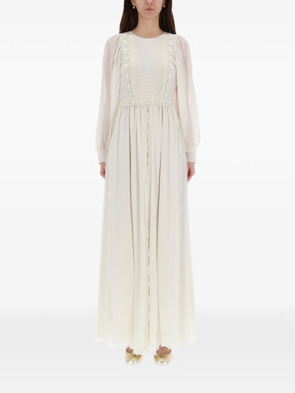 Valentino Garavani beaded maxi dress - Weiß