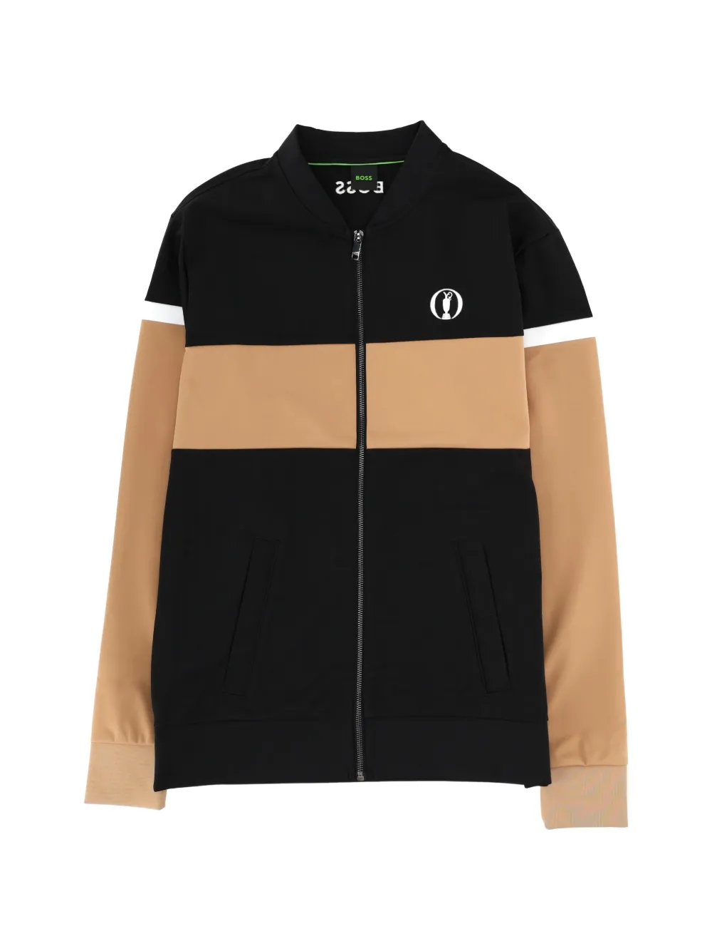 BOSS logo zip-up sweatshirt - Schwarz
