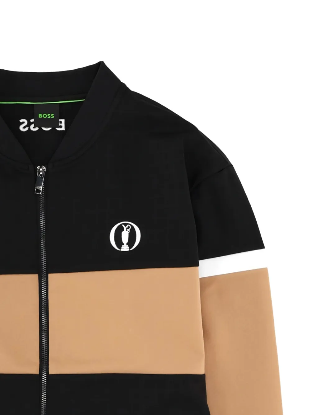 BOSS logo zip-up sweatshirt - Zwart