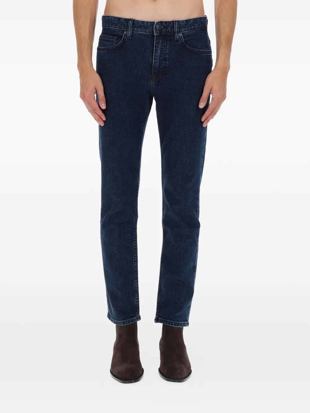 BOSS buttoned slim-fit jeans - Blauw
