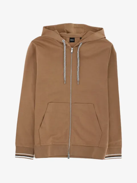 BOSS hoodie à fermeture zippée