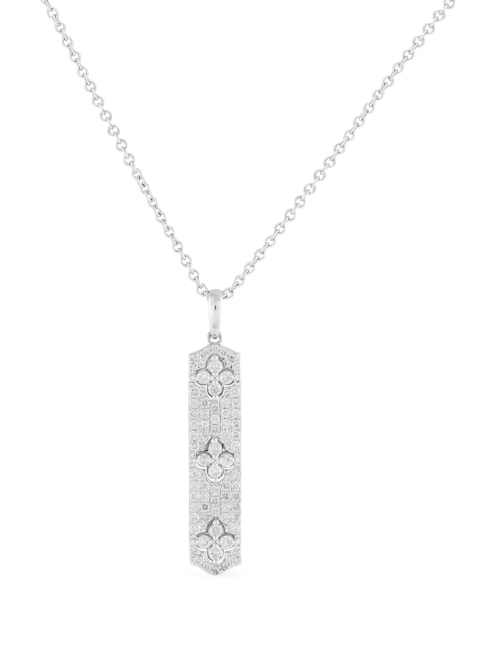 LB Exclusive 14K white gold diamond pendant necklace - Argento