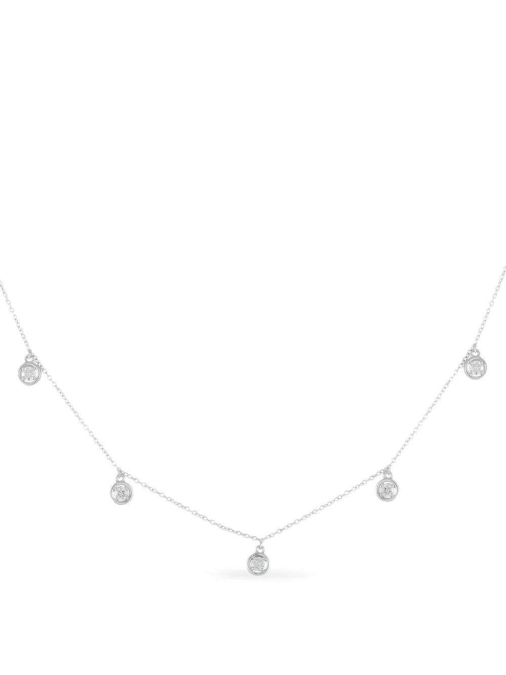 LB Exclusive 14K white gold diamond necklace - Argento