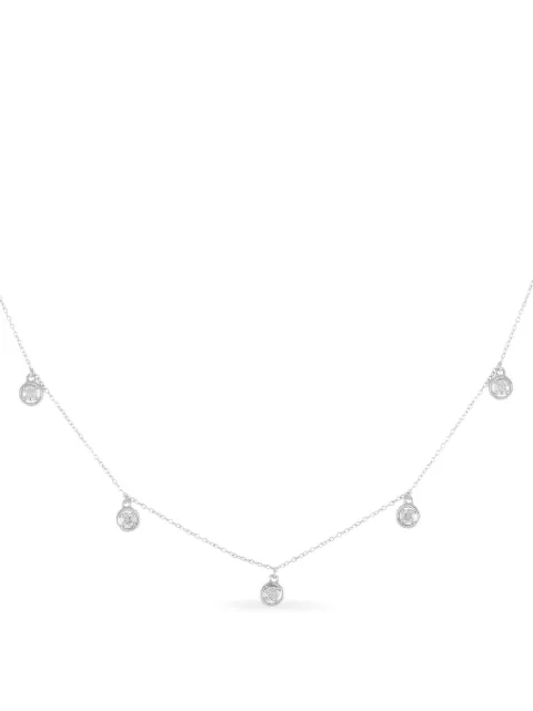 LB Exclusive collar en oro blanco de 14kt con diamante