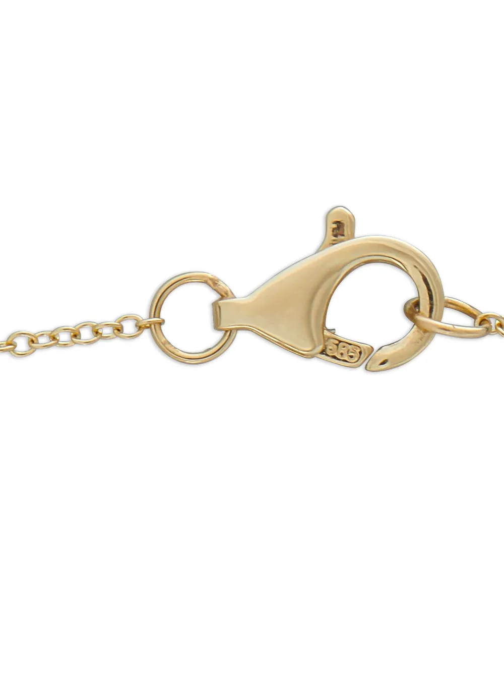 14k Yellow Gold Diamond Heart-Pendant Necklace