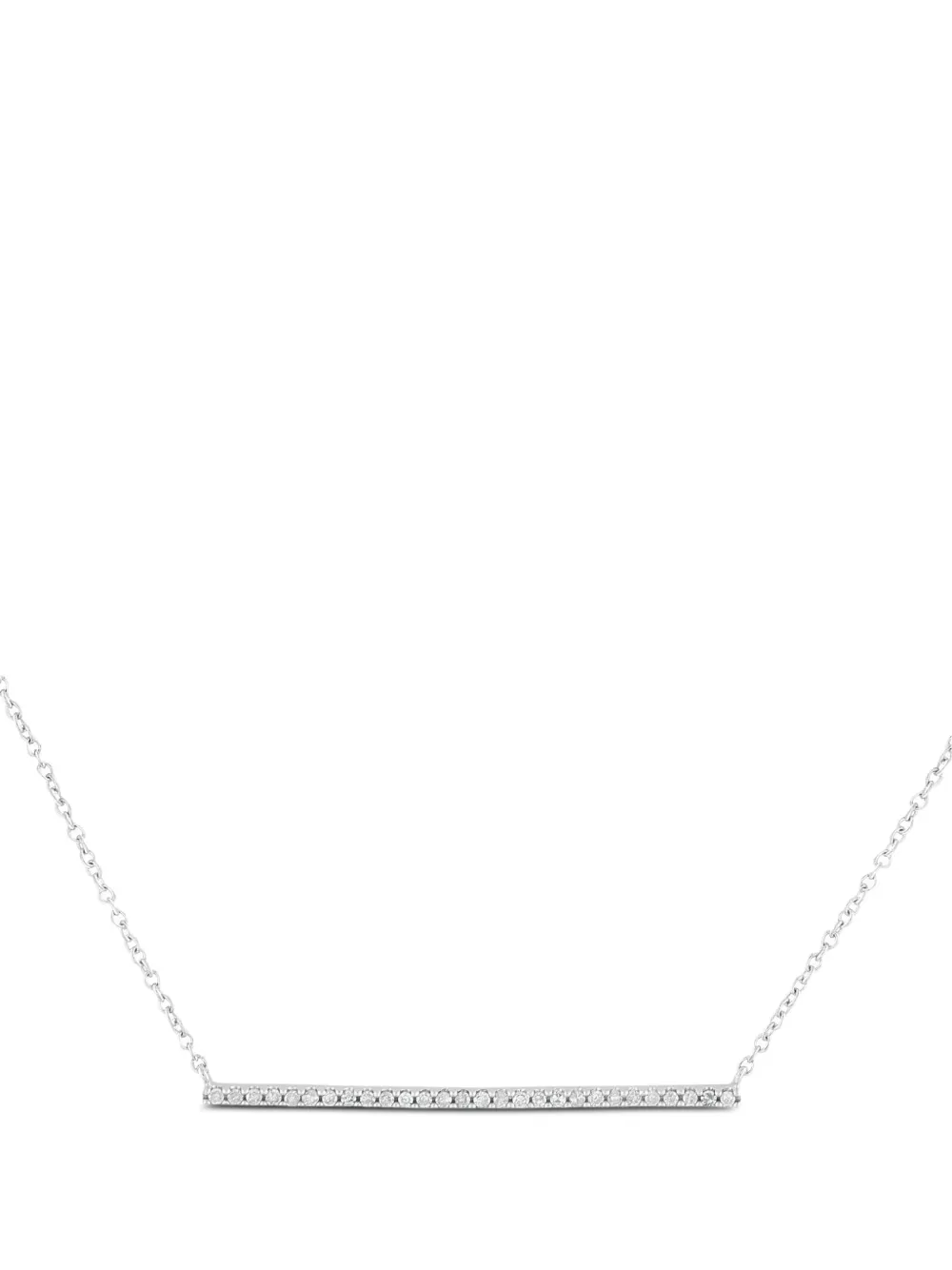 LB Exclusive 14K white gold diamond embellished necklace - Argento