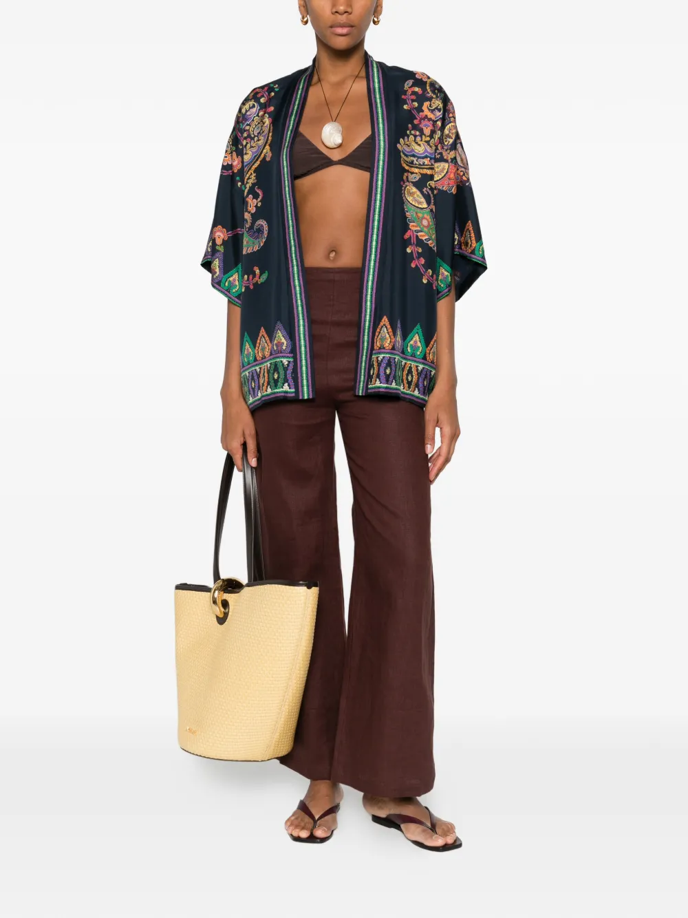 ETRO Jack met paisley afwerking Blauw