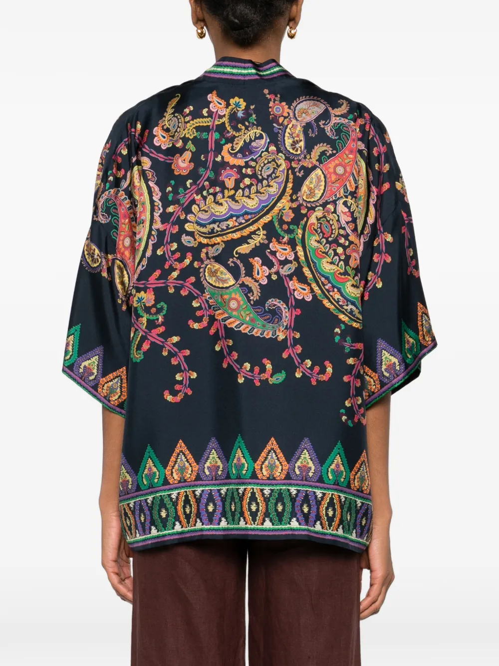ETRO Jack met paisley afwerking Blauw