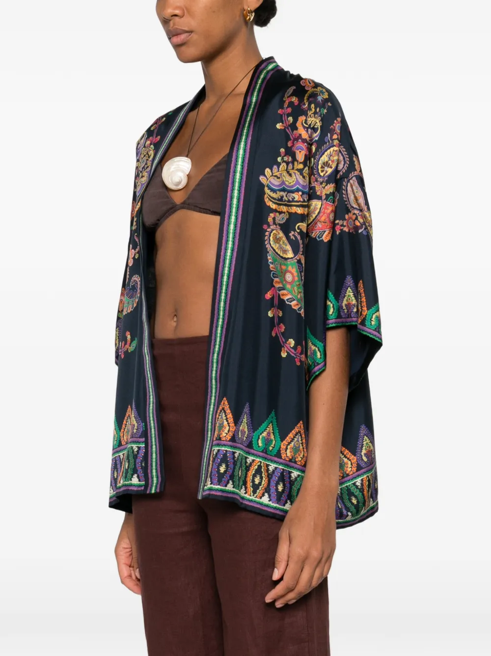ETRO Jack met paisley afwerking Blauw