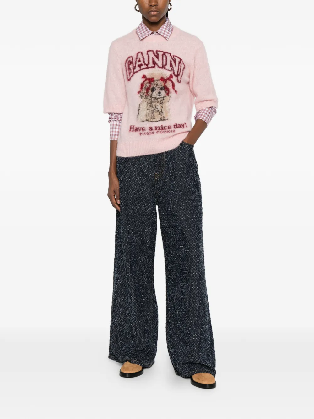 GANNI patterned knitted top | T-shirts & Jerseys | Image 2