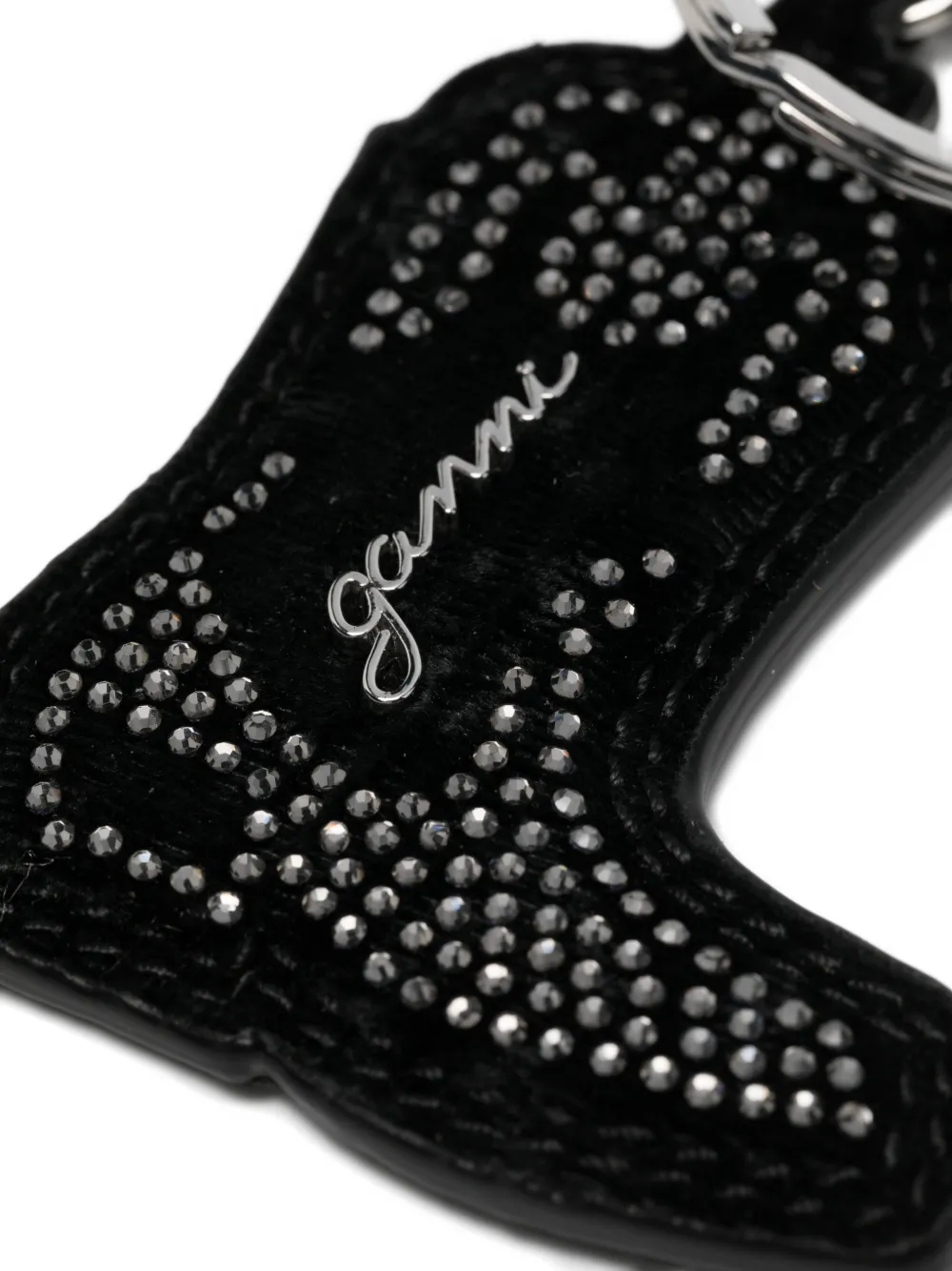  Ganni Boot-shape Keyring - Black 