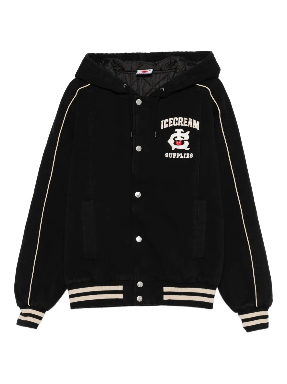 ICECREAM Hooded Graphic kacket | Black | Image 1