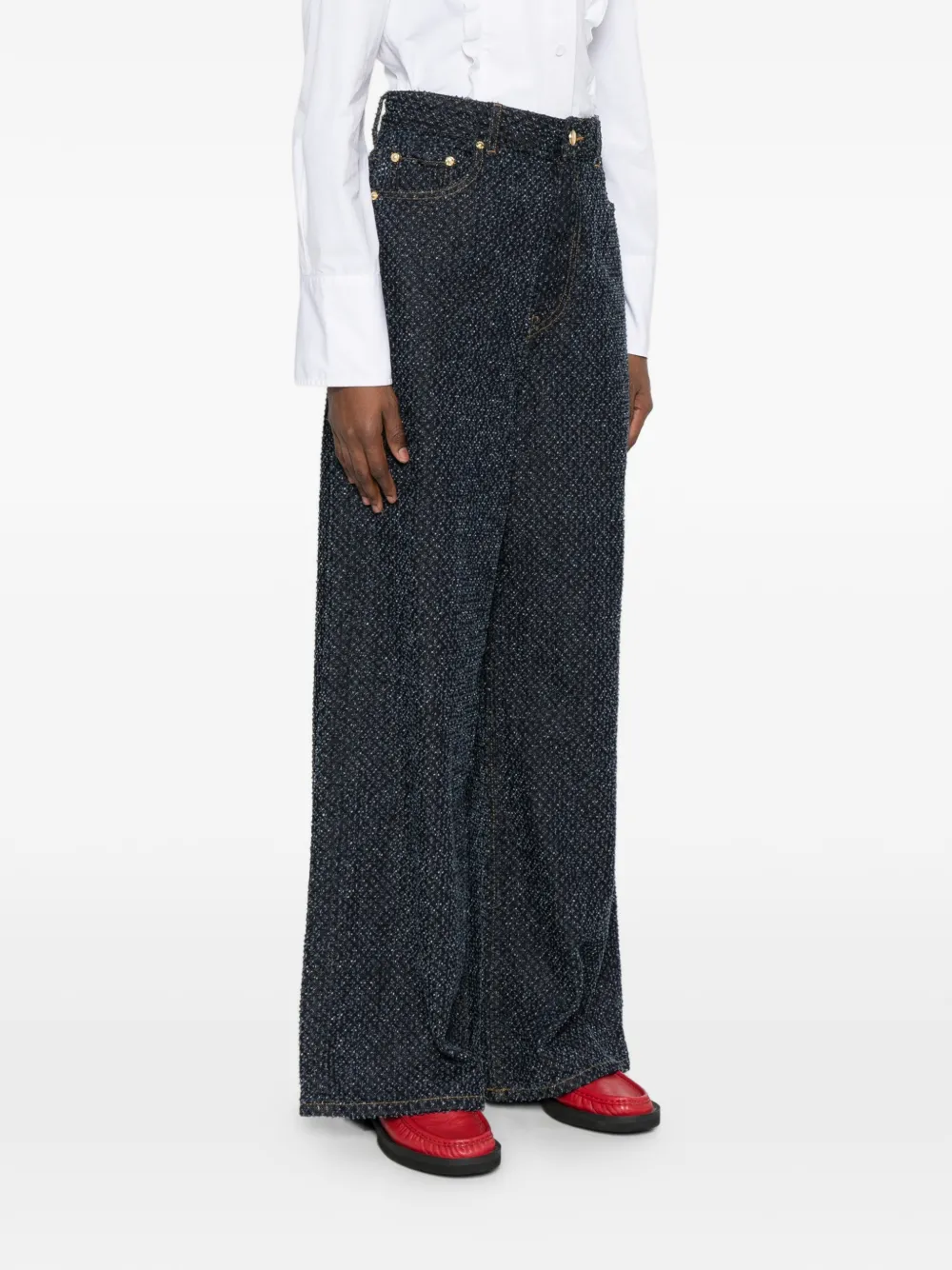  Ganni Textured Jeans - Blue 