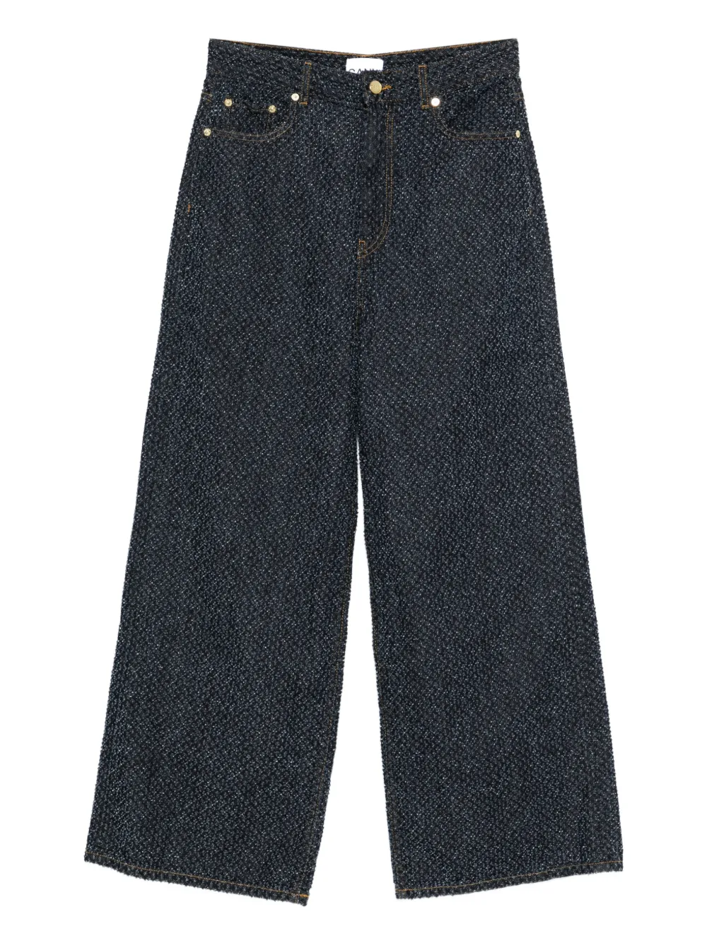 GANNI textured jeans - Blu