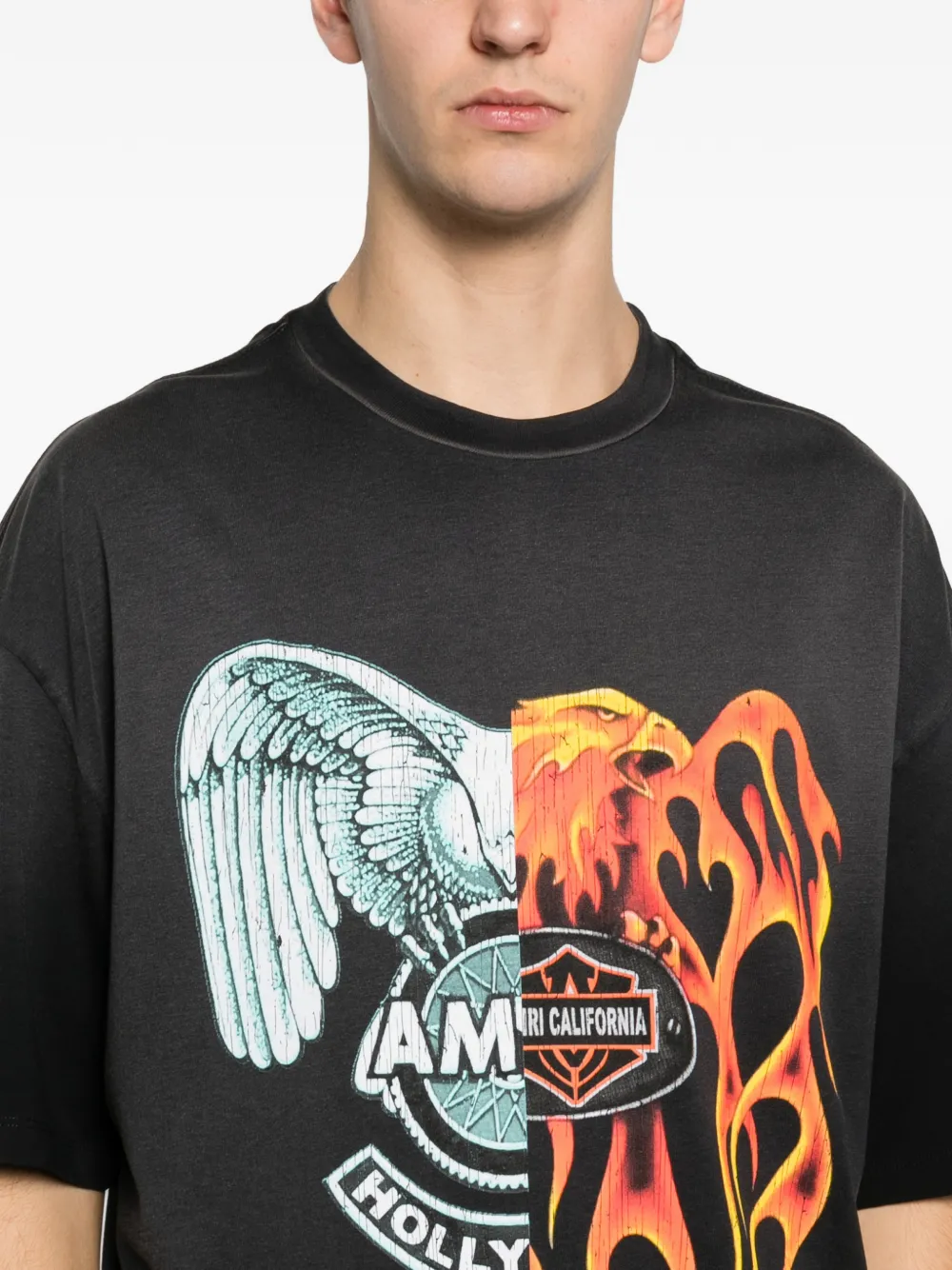 AMIRI T-shirt met grafische print Zwart