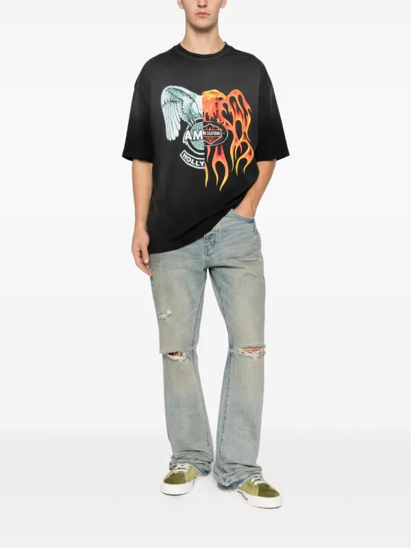 AMIRI graphic-print T-shirt | Black | FARFETCH JO