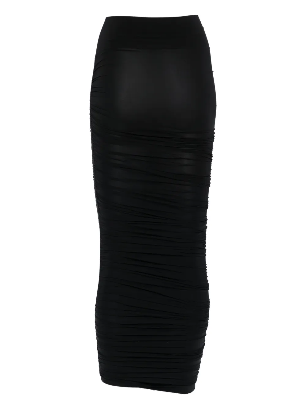 Wolford ruched midi skirt - Zwart