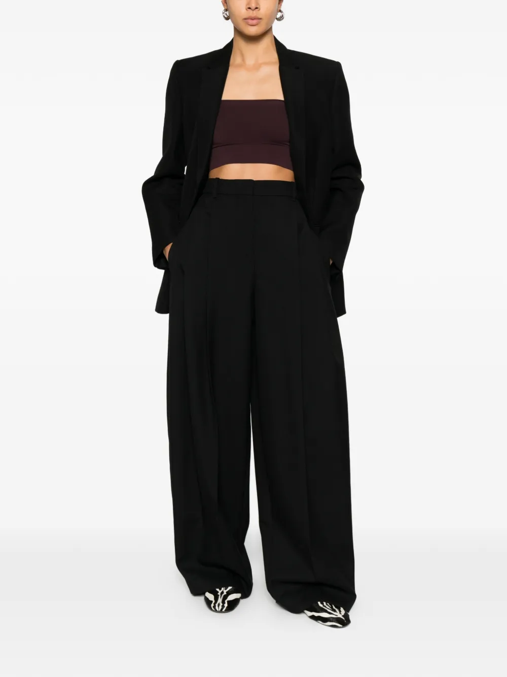 Wolford Geribbelde bandeau top Paars