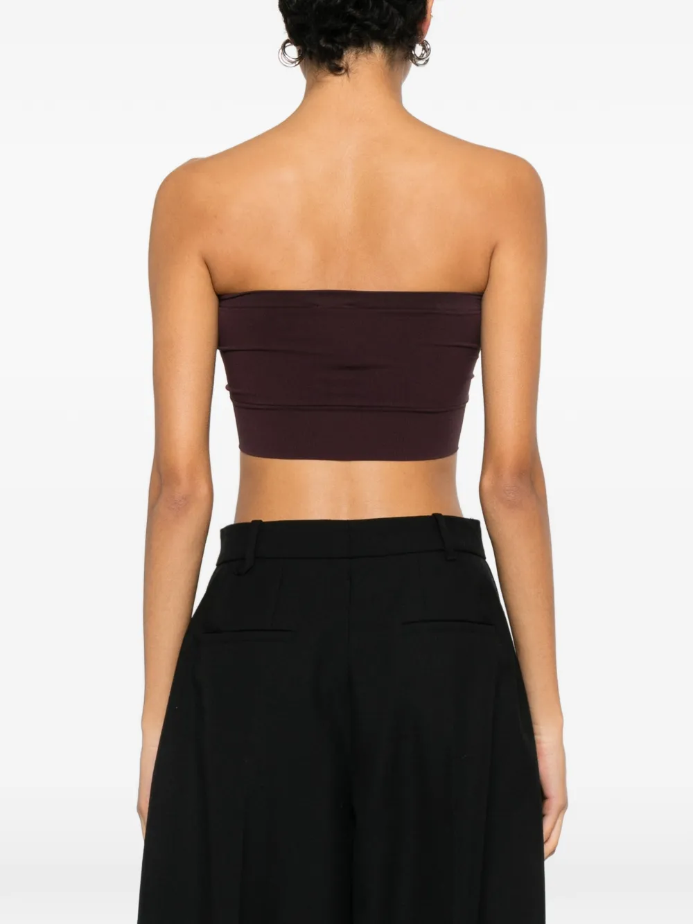 Wolford Geribbelde bandeau top Paars