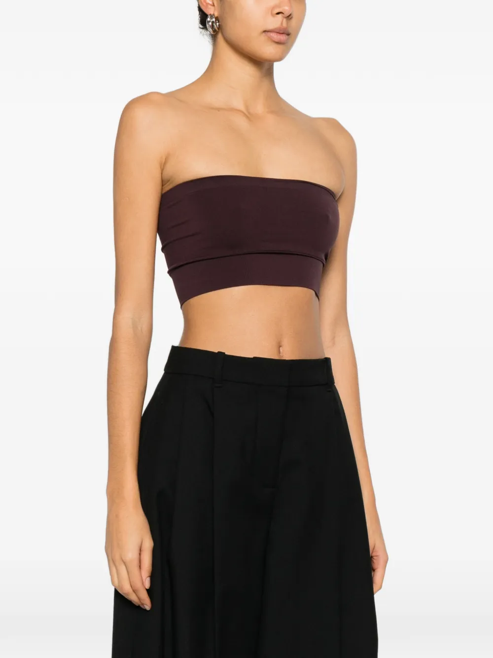 Wolford Geribbelde bandeau top Paars