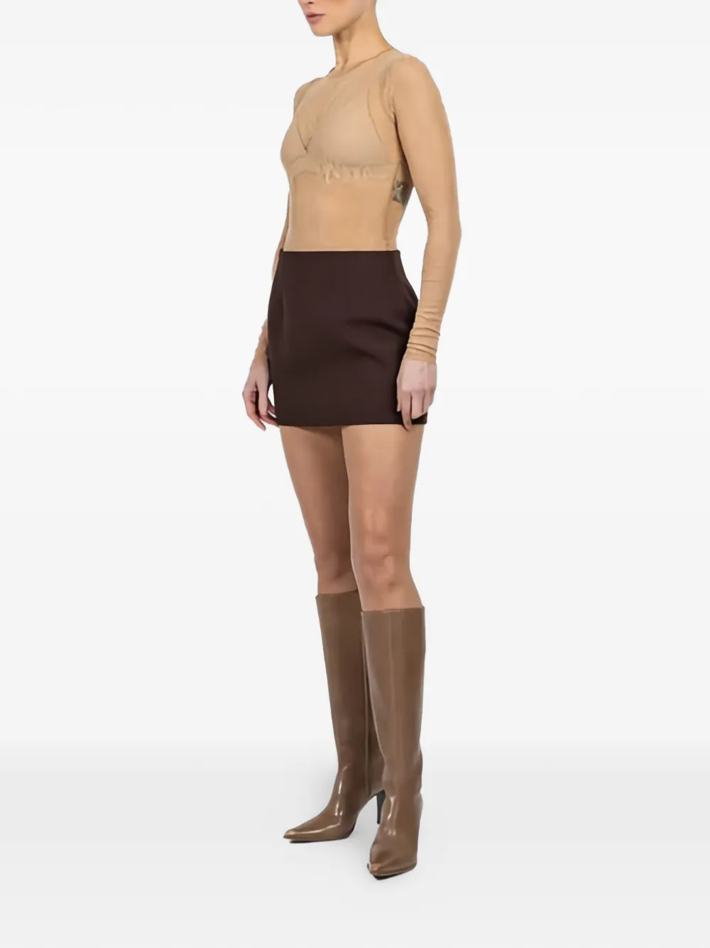  Wardrobe.nyc Zip-fastening Mini Skirt - Brown 